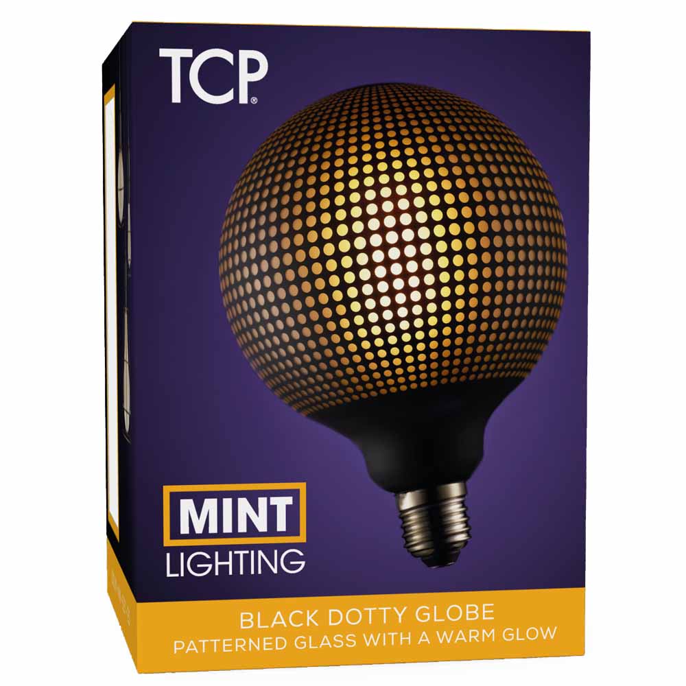 TCP 1 pack Screw E27/ES 100lm LED Decorative Black Dots Light Bulb Non Dimmable Image 1