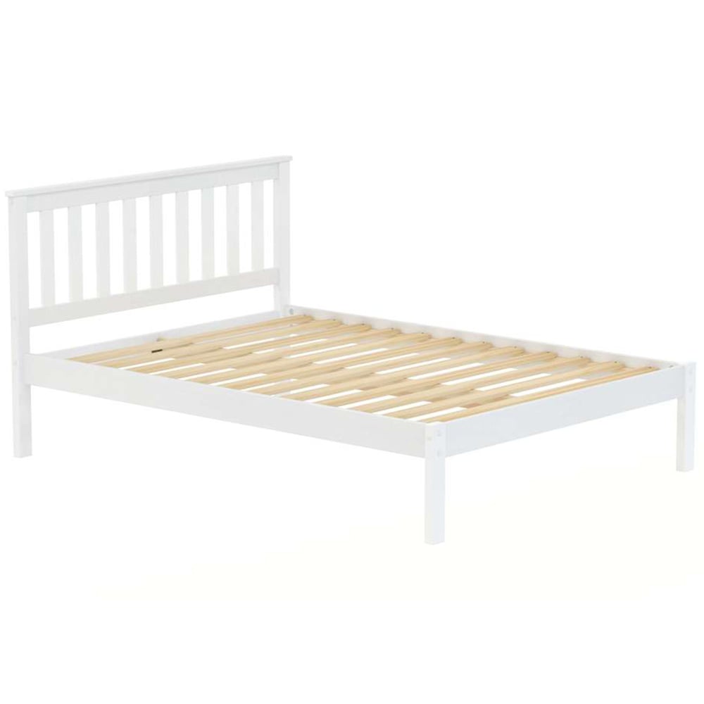 Denver Double White Wooden Bed Image 2