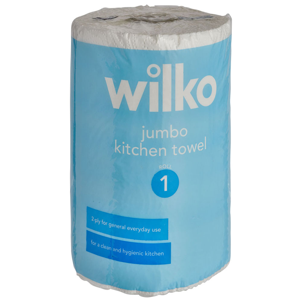 Wilko Jumbo Kitchen Towel 1 Roll 2 Ply Case of 12 Image 2
