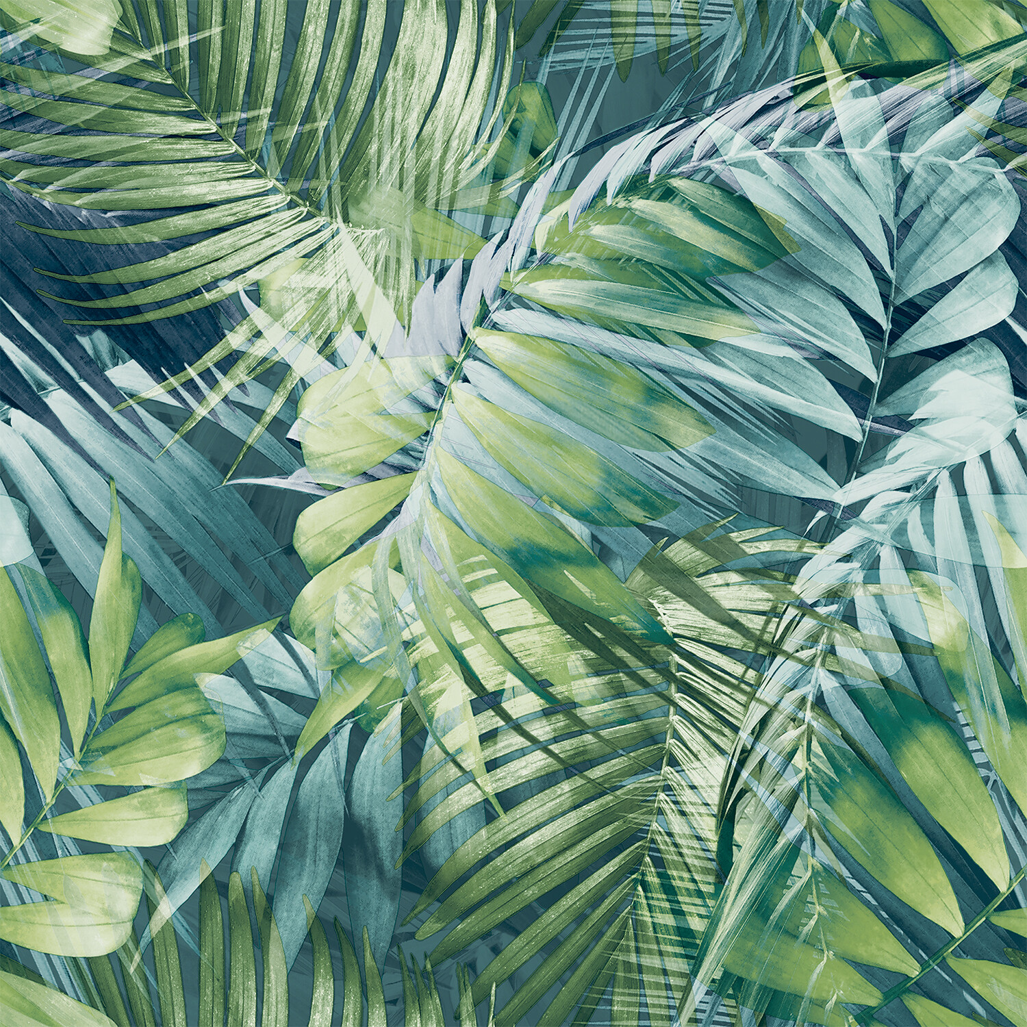 Antigua Palm Wallpaper - Green Image 1