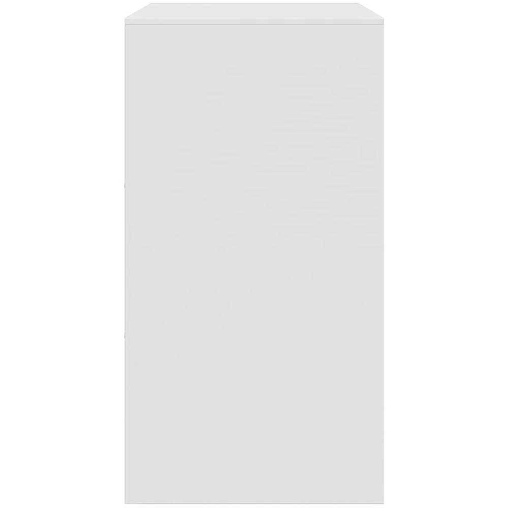 vidaXL 2 Door Steel White Sideboard Image 7
