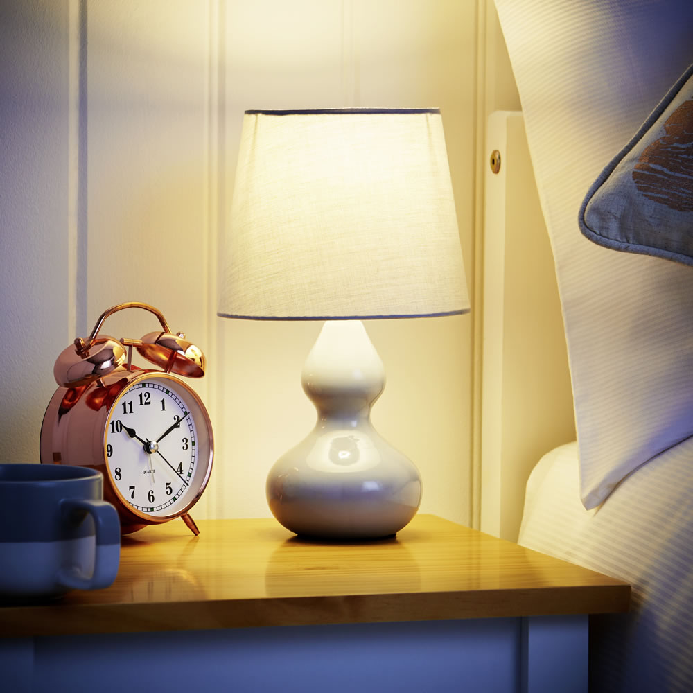 Wilko Grey Ceramic Table Lamp Image 5