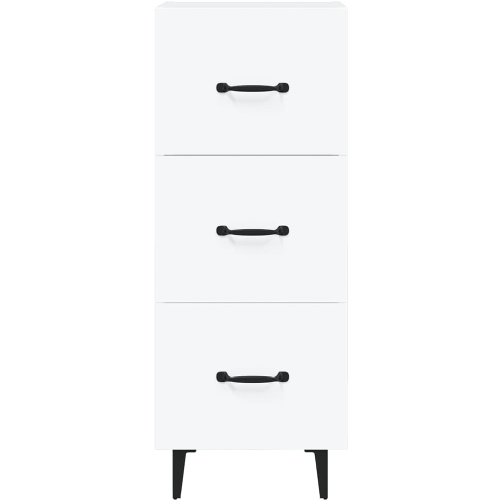 vidaXL 3 Drawer White Narrow Sideboard Image 5