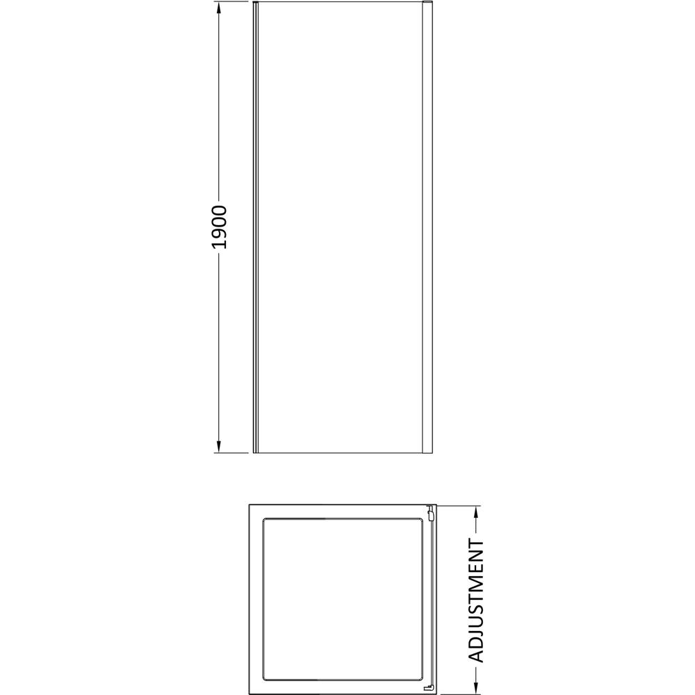 Oem Brushed Brass Shower Side Panel 1000mm Image 2