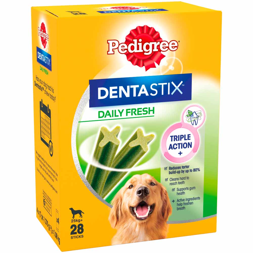 Pedigree 28 pack Dentastix Daily Oral Care Dog Treats for Large Dogs Image 2