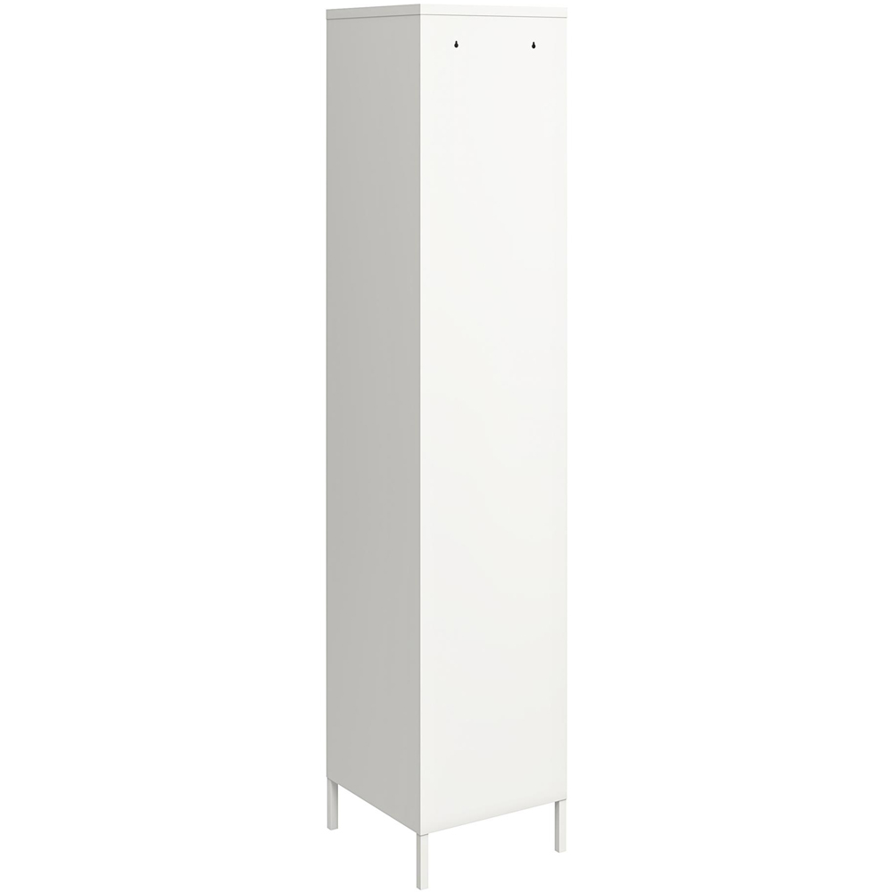 Dorel Mission District Single Door Soft White Storage Cabinet Image 5