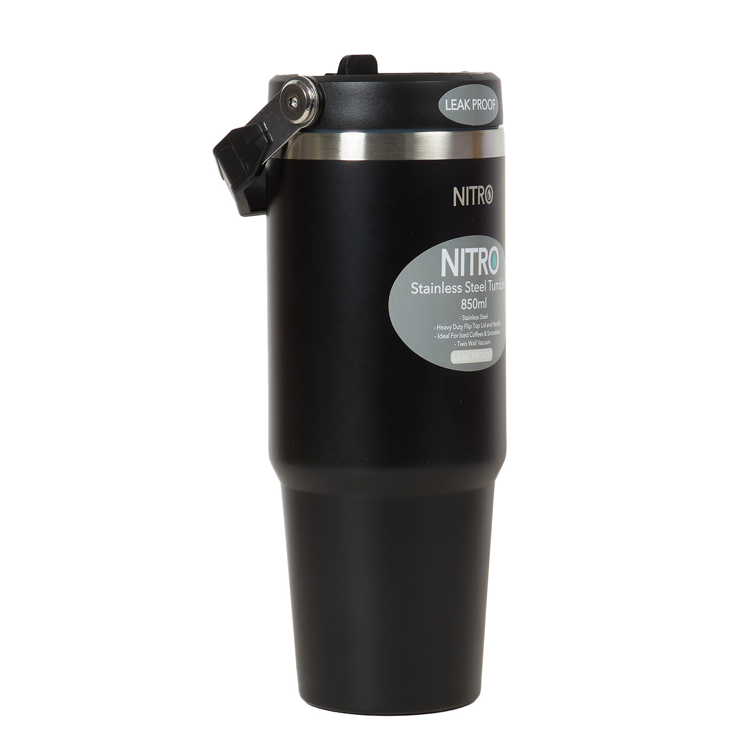 Nitro Stainless Steel Tumbler 850ml - Black Image 3