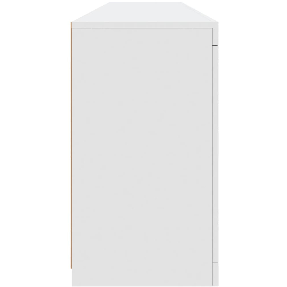 vidaXL 2 Door 2 Shelf White LED Sideboard Set of 3 Image 6