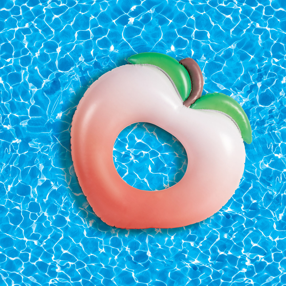 Inflatable Peach Swim Ring Pink Image 2