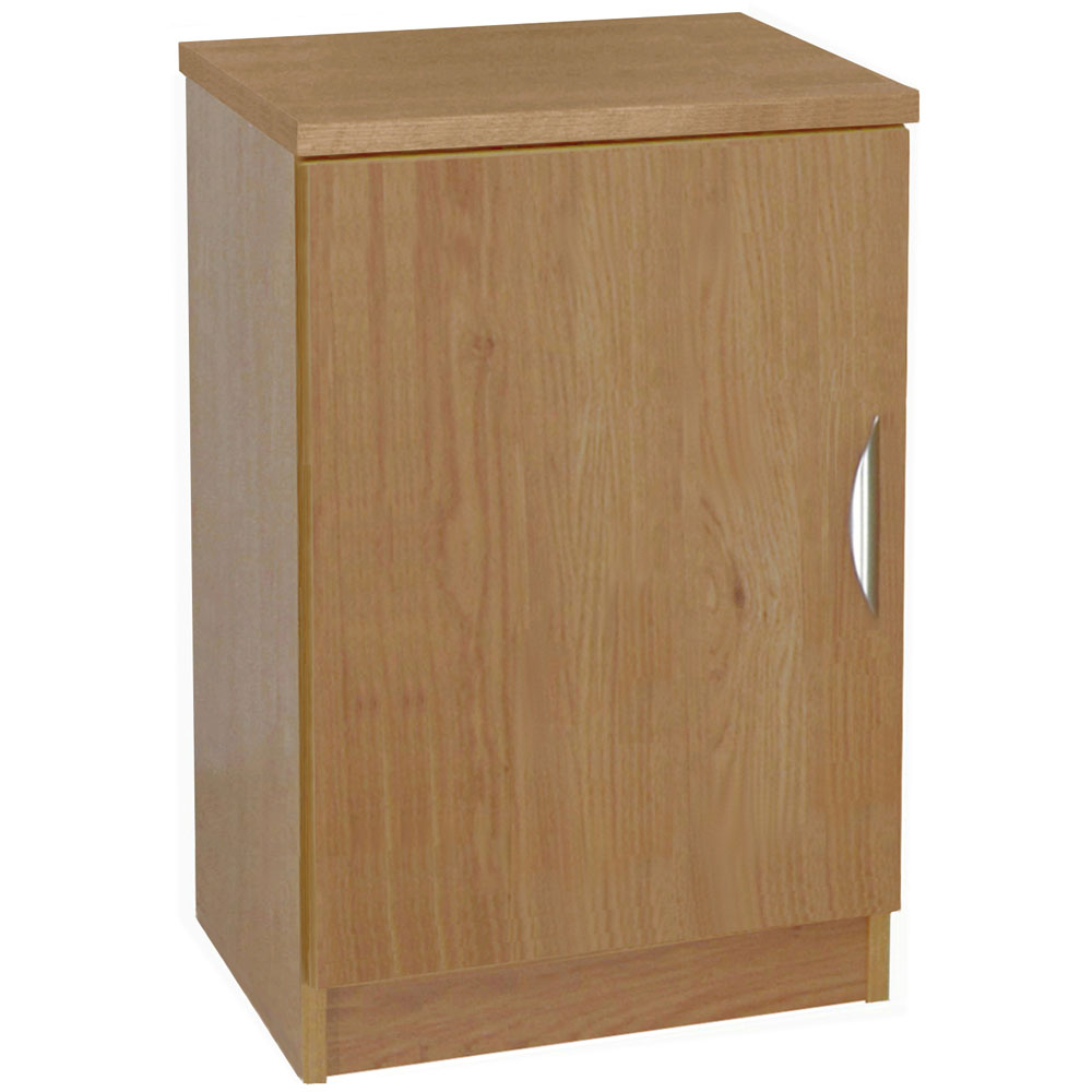 R White Cabinets Single Door Brown Desk Height Cupboard Image 2