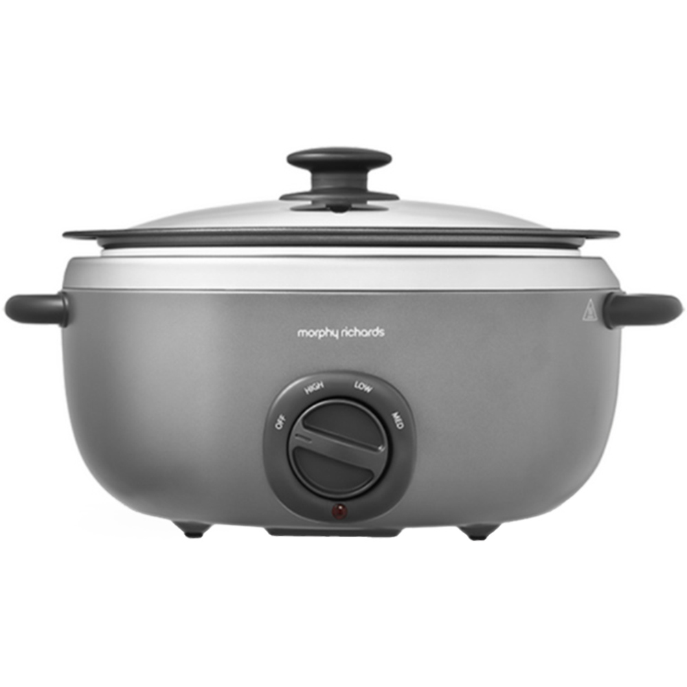 Morphy Richards Sear and Stew 461022 Grey Titanium 6.5L Slow Cooker Image 1