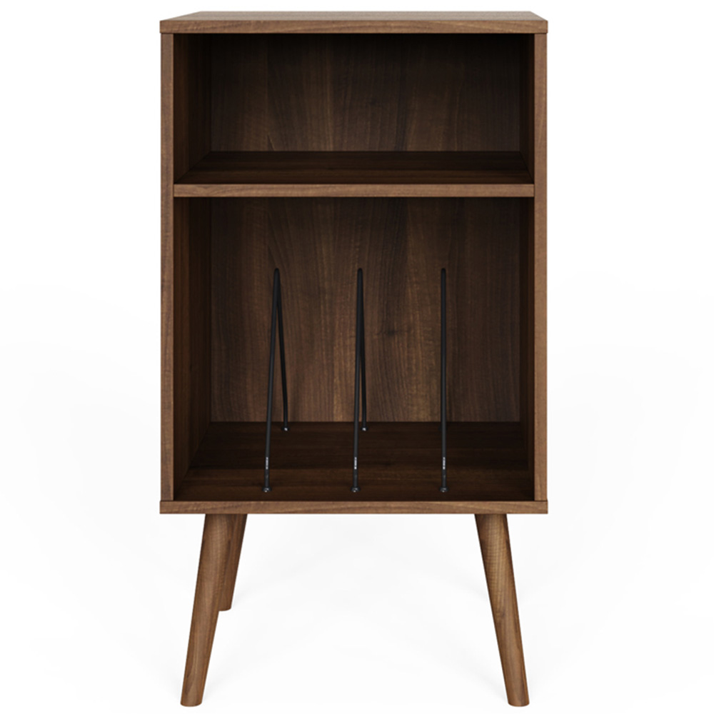 GFW Jaxon 2 Shelf Walnut Compact Open Turntable Stand Image 3