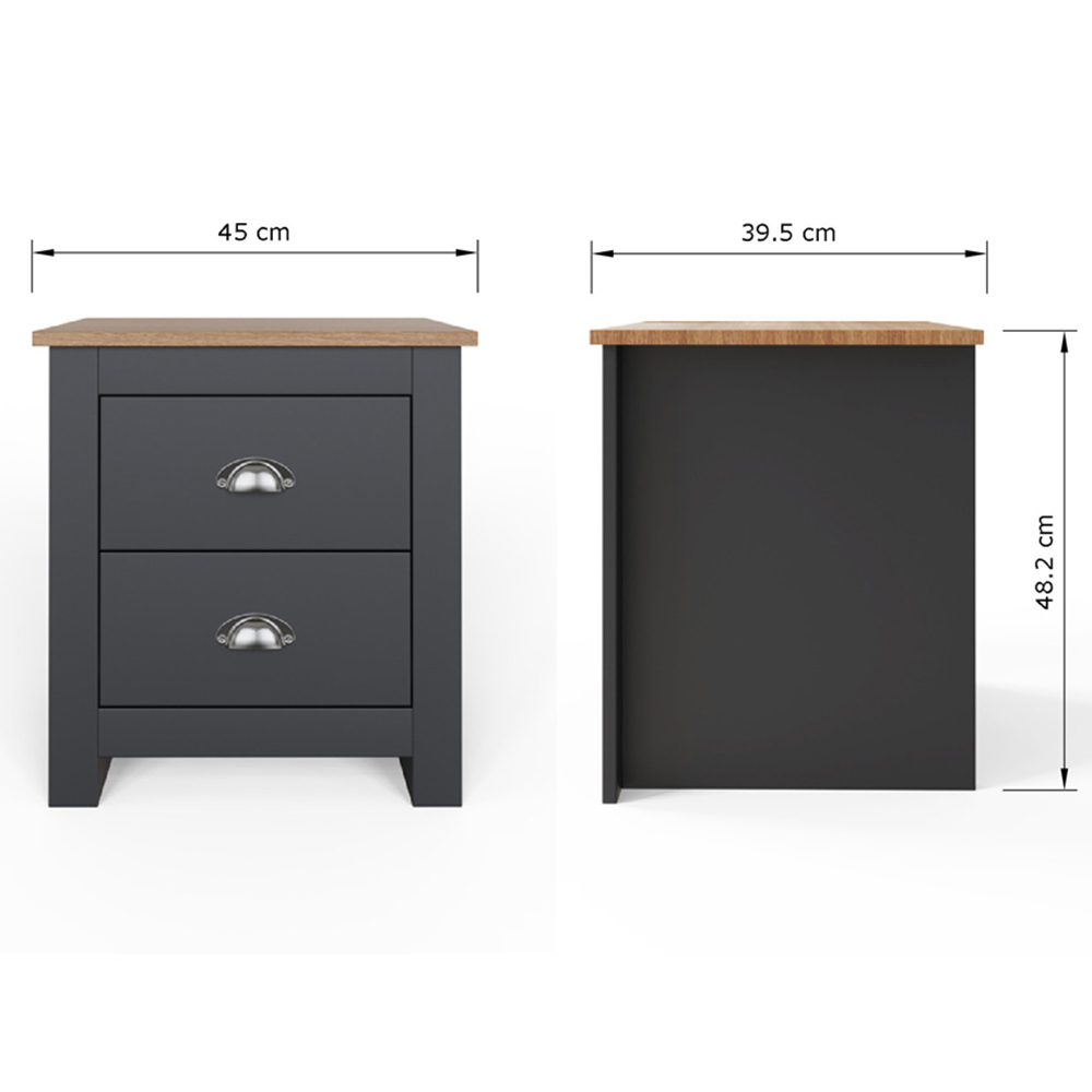 GFW Lancaster Slate Blue 4 Piece Bedroom Furniture Set Image 9