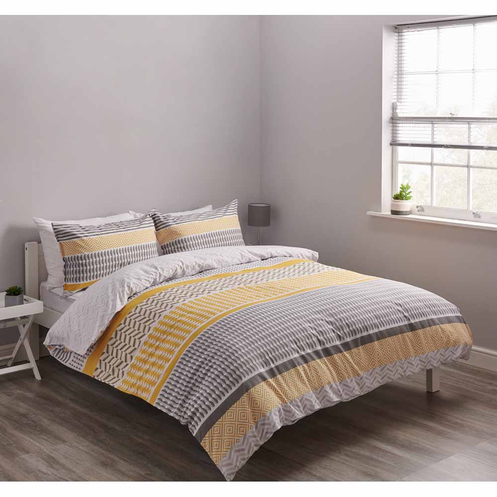 Wilko Geo Stripe Double Duvet Set Wilko