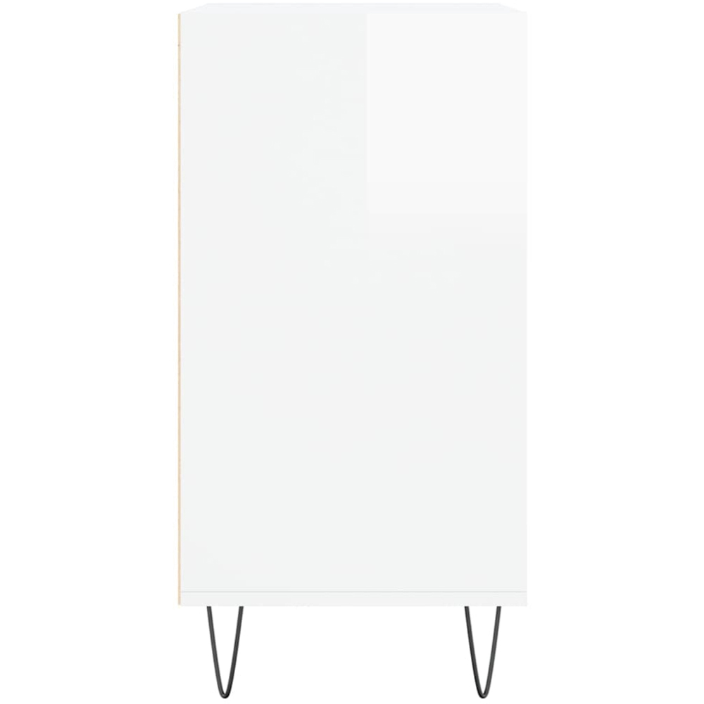 vidaXL 3 Shelf High Gloss White Sideboard Image 5