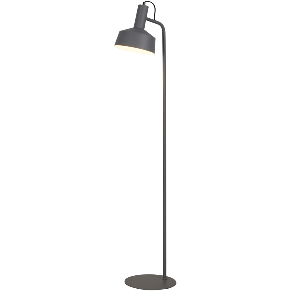 Lighting Collection Grey Metal Floor Lamp Image 3