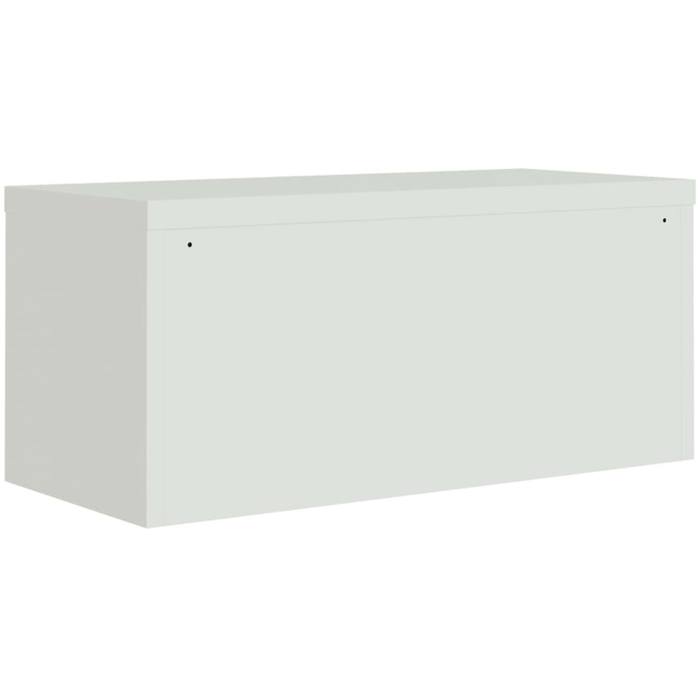 vidaXL 2 Door Light Grey Steel Filing Cabinet Set of 2 Image 6