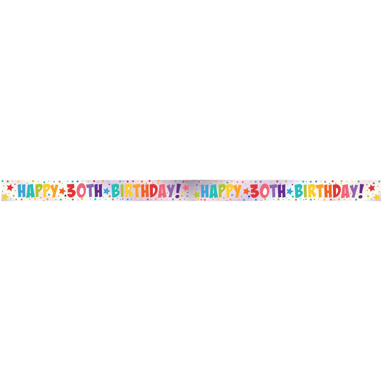 Happy Birthday Rainbow Foil Banner  - 30th Image