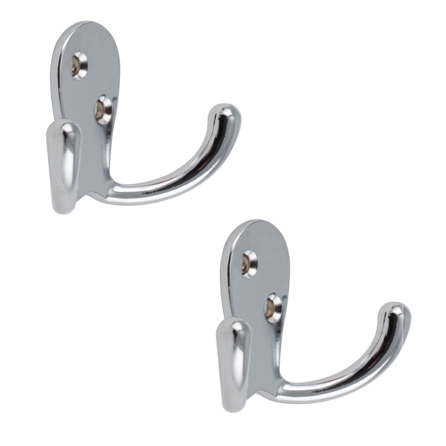 Silver Double Robe Coat Hook Image