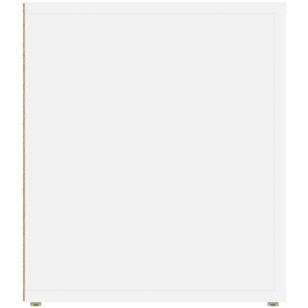 vidaXL 2 Drawer 2 Shelf White TV Cabinet Image 6