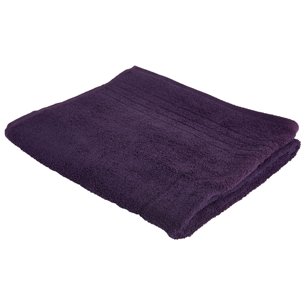 Wilko Purple Bath Towel Image 1