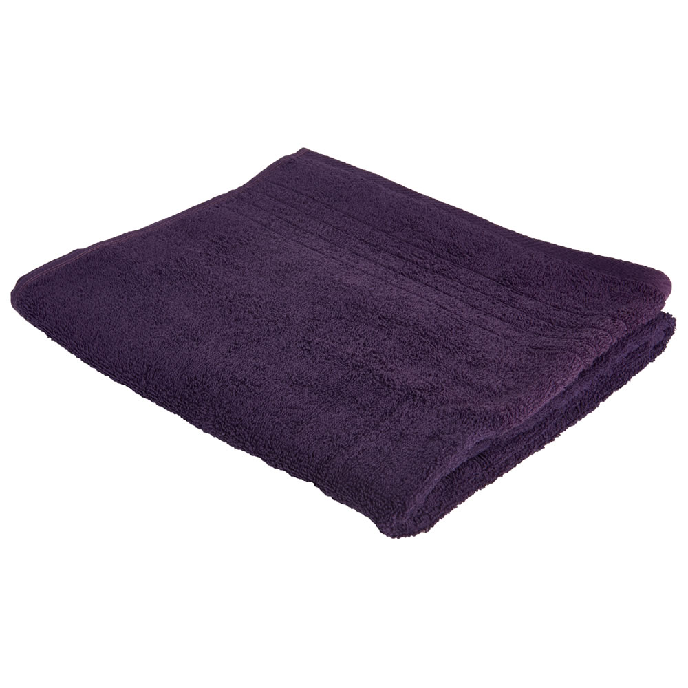 Wilko Bath Towel Purple Wilko