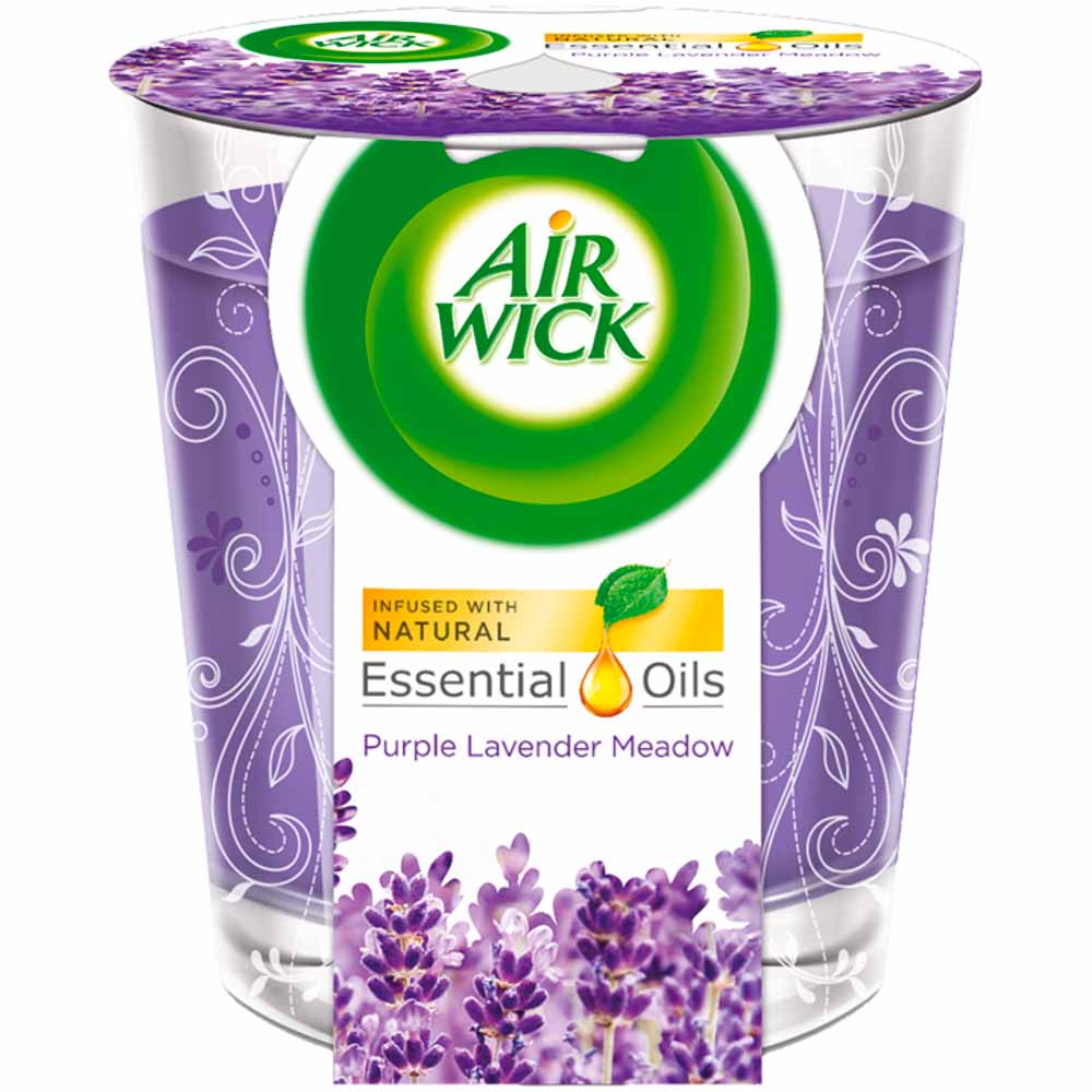 Air Wick Essential Oils Infusion Candle Purple Lavender Meadow Image