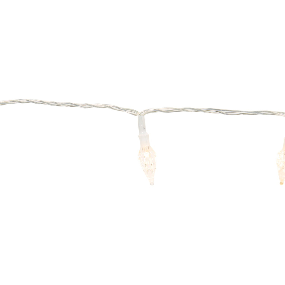 LED Silver and White Cone String Light Image 6