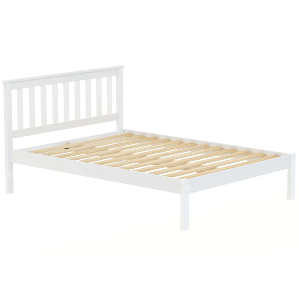 Denver Small Double White Wooden Bed Image 2