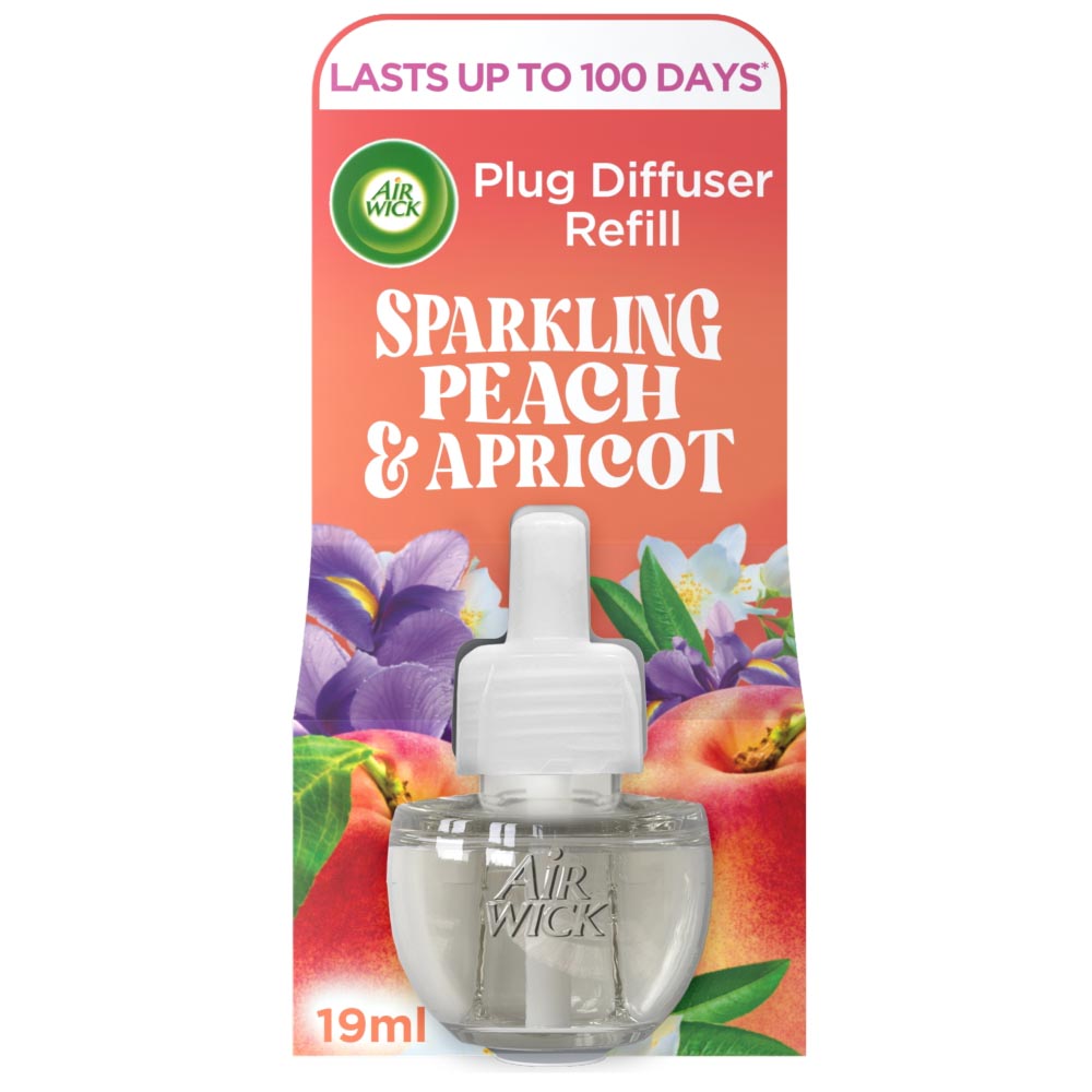 Air Wick Sparkling Peach and Apricot Air Freshener Electrical Single Refill 19ml Image 2