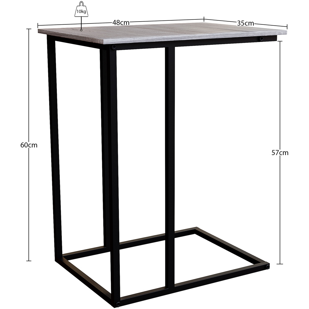 Vida Designs Brooklyn Grey Side Table Image 8