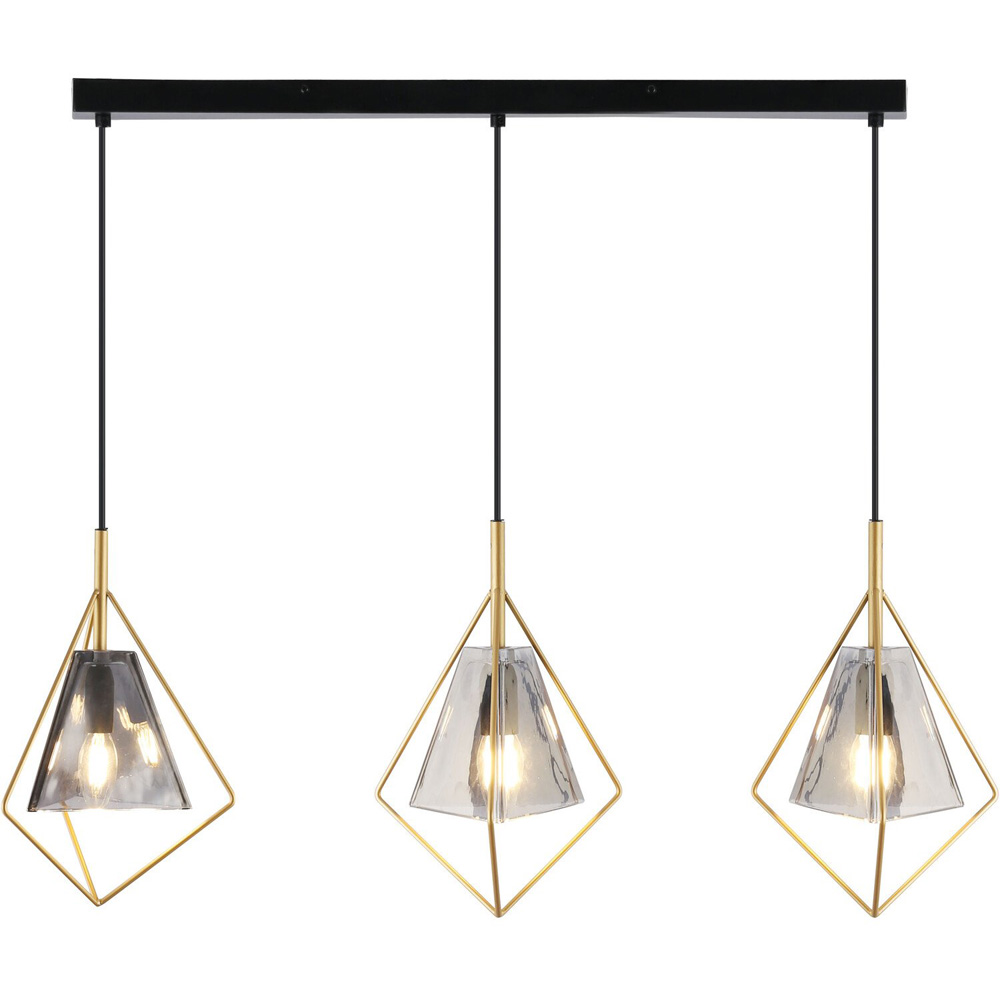 Parker Ceiling Fitting Black and Gold Image 3