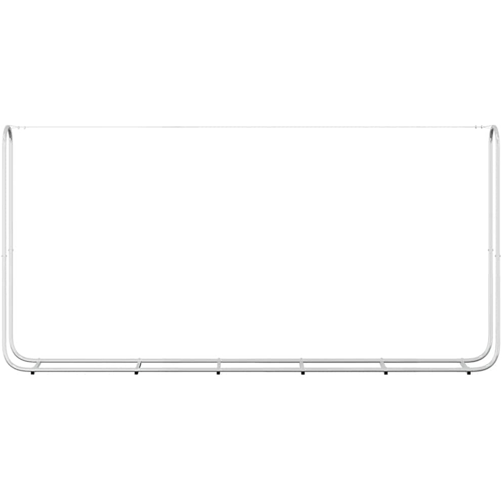 vidaXL Galvanised Steel Wire Silver Firewood Rack 300 x 25 x 150cm Image 3