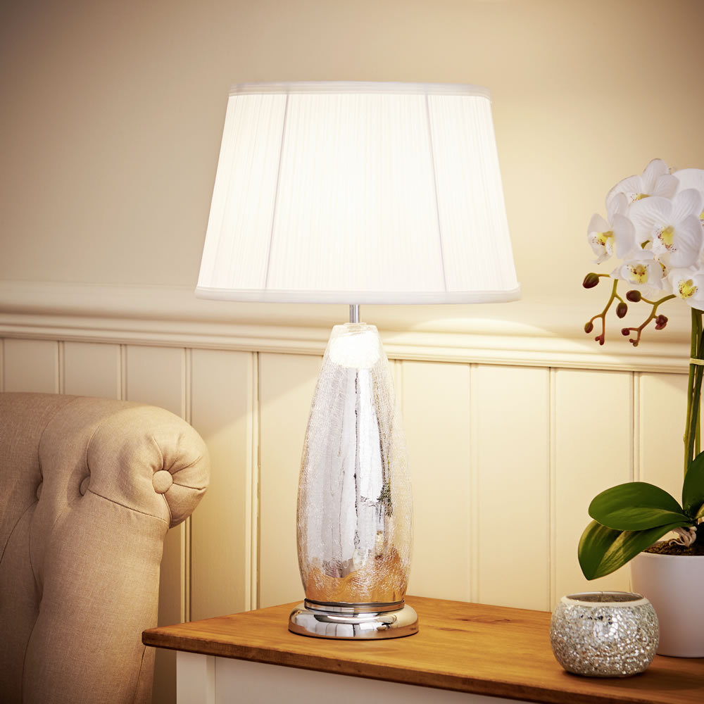 Wilko Isabelle Silver Table Lamp Image 7
