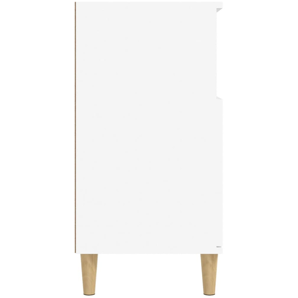 vidaXL 2 Door 2 Shelf White Sideboard Image 5