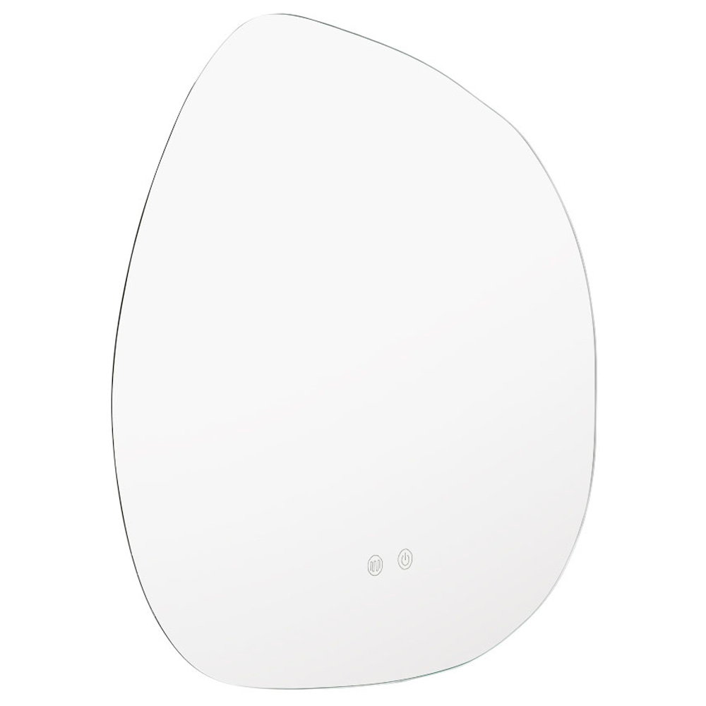 Living and Home White Frameless Irregular LED Wall Mirror 57.5 x 60cm Image 3
