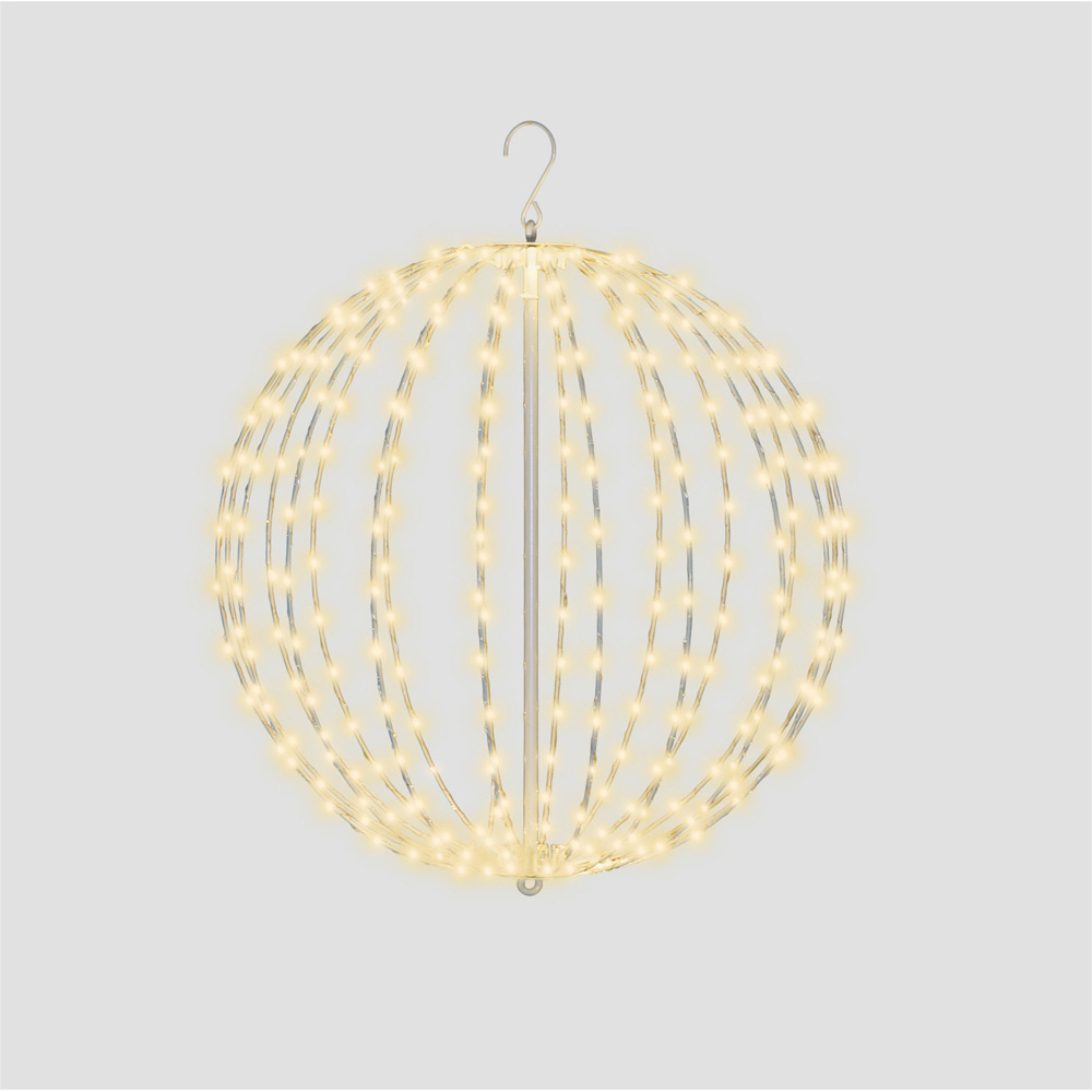 Xmas Haus LED Warm White Metal Hanging Ball 40cm Image 2