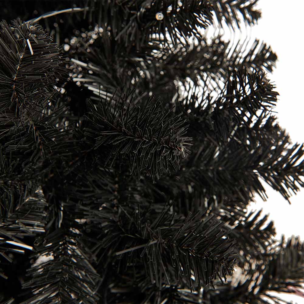 Wilko 6ft Black Pre-Lit Christmas Tree Image 2