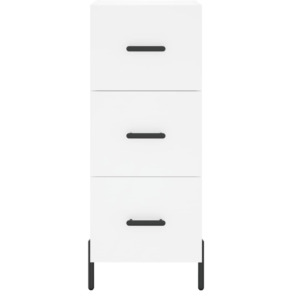 vidaXL Single Door 3 Drawer White Highboard Image 6