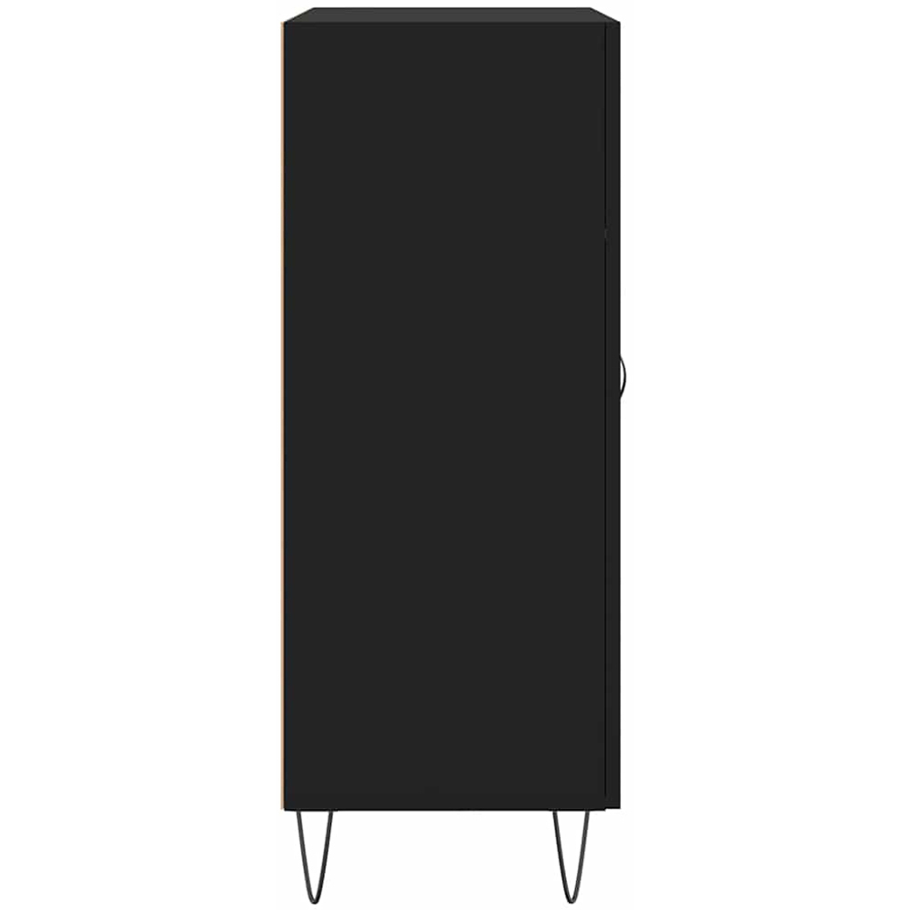 vidaXL Single Door 3 Drawer Black Sideboard Image 7