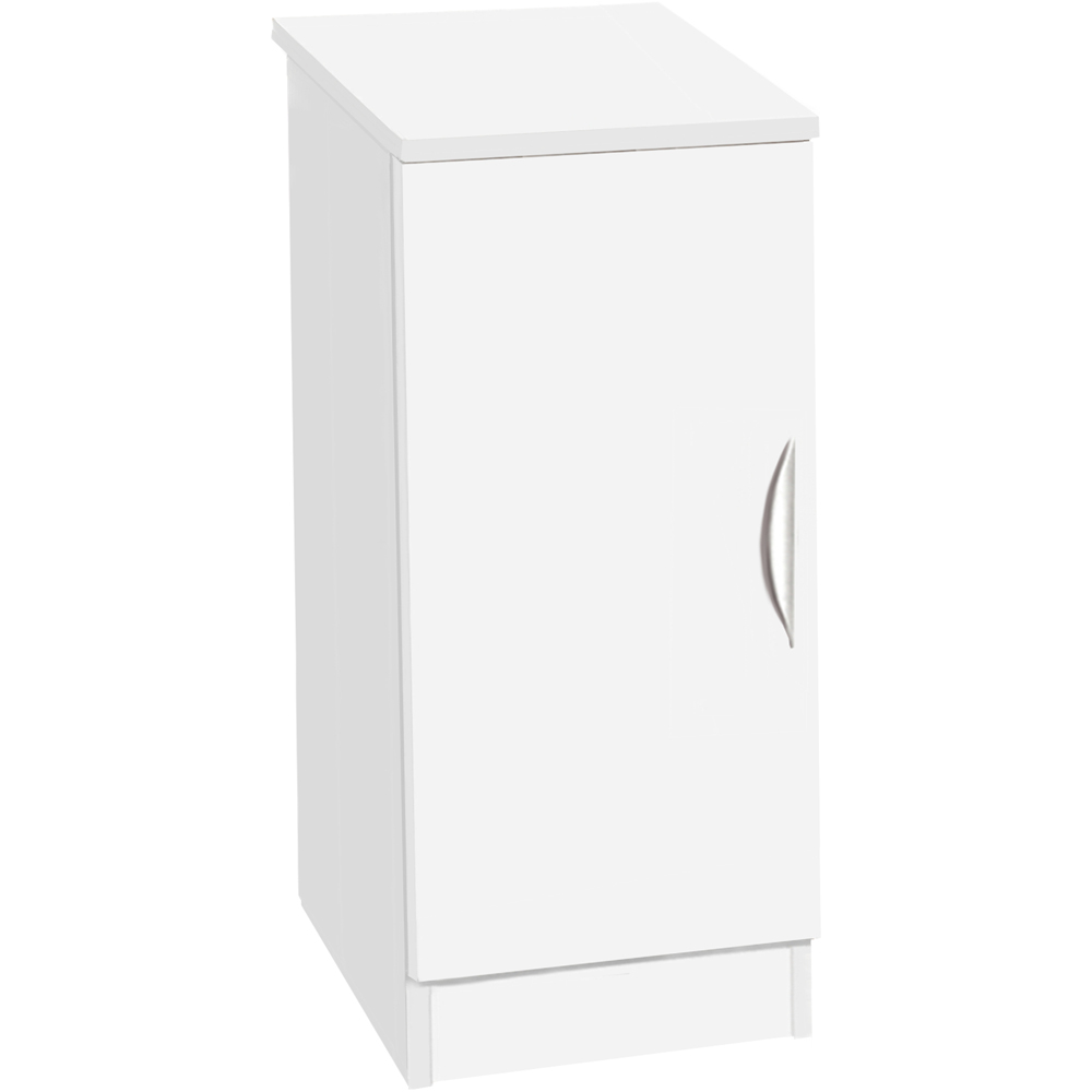 R White Cabinets Single Door White Desk Height Cupboard Image 2