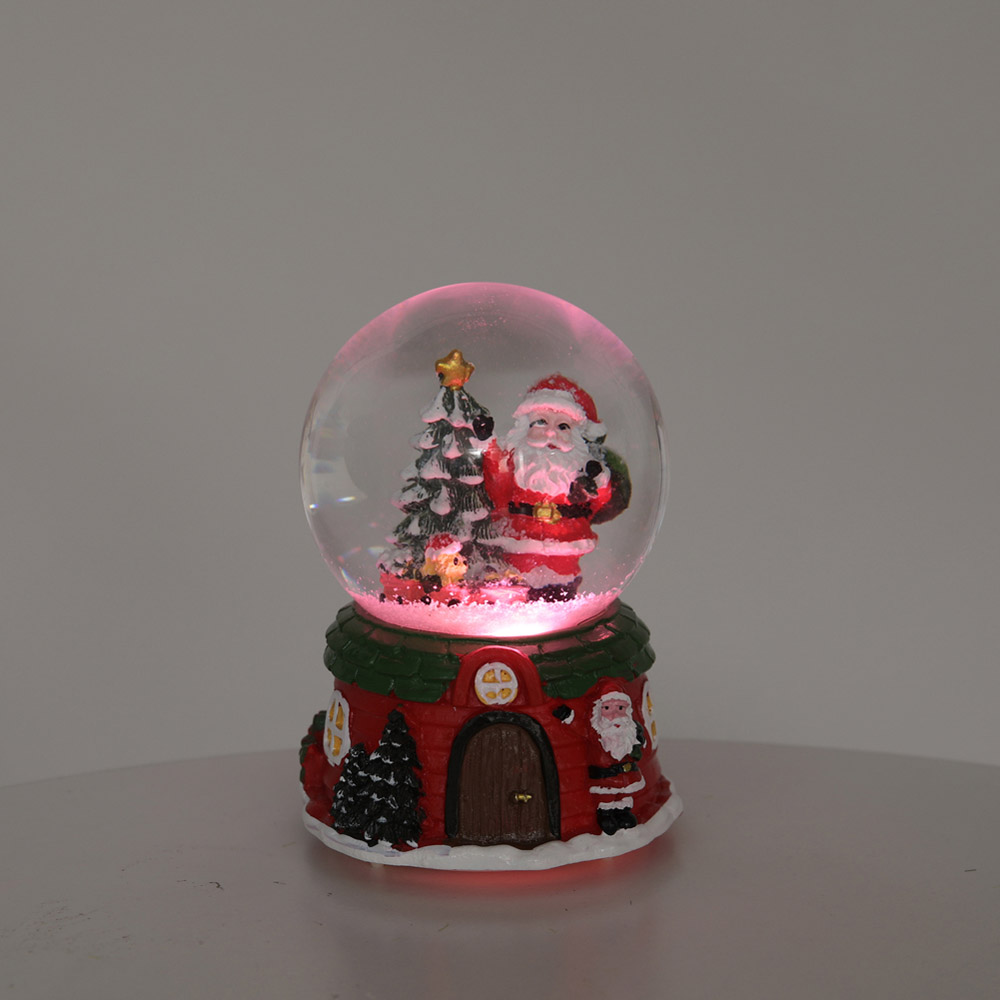 Living and Home Santa Claus Snow Ball Music Box Christmas Ornament Image 8