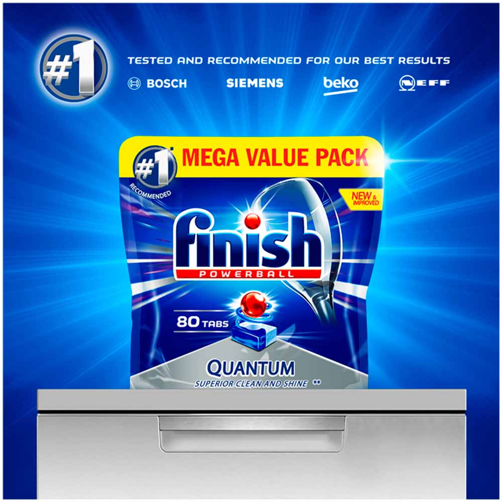 Finish Quantum Max Dishwasher Tablets Lemon 72 pack Image 2
