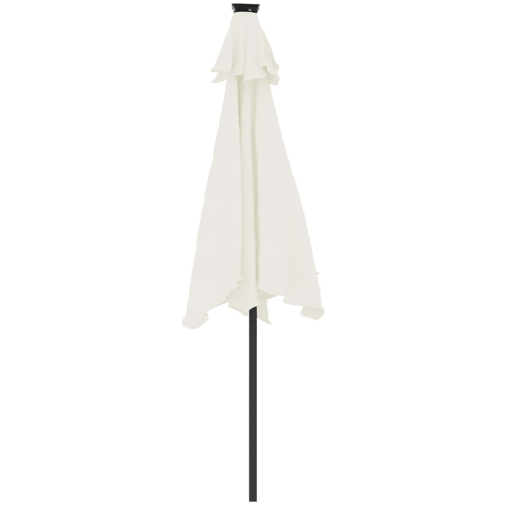 vidaXL White Garden Parasol with Steel Pole 2.25m Image 5