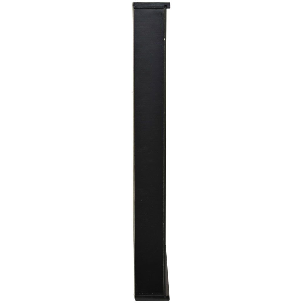 Watsons Exhibit 6 Shelf Black Glass MDF Wall Display Cabinet Image 4