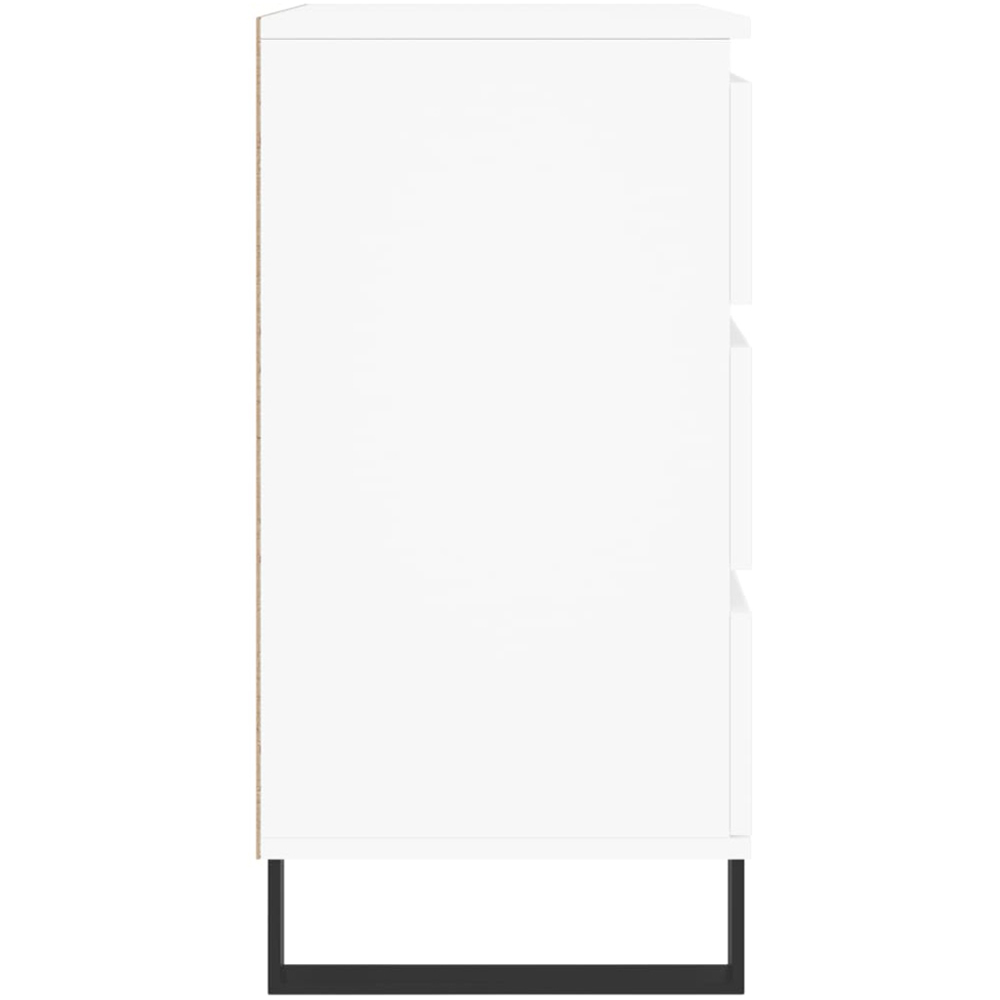 vidaXL 3 Drawer White Small Sideboard Image 7