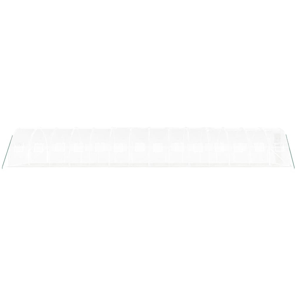 vidaXL White Polyethylene Galvanised Steel Frame 45.9 x 9.8ft Greenhouse Image 4