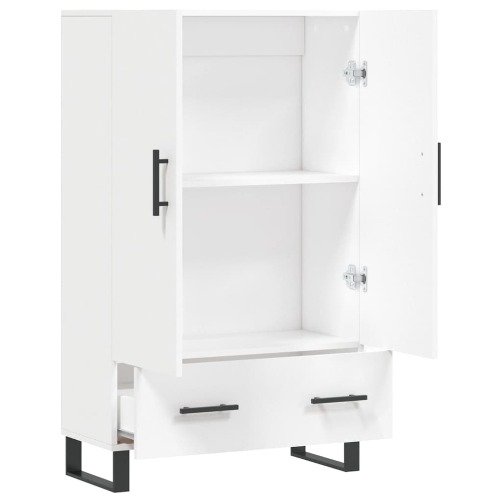 vidaXL 2 Door Single Drawer White Highboard Image 5