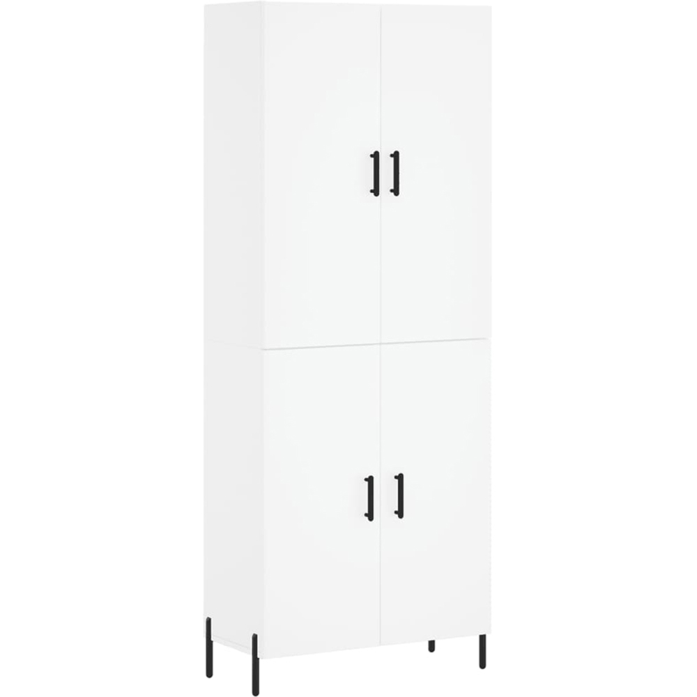 vidaXL 4 Door White Highboard Image 2