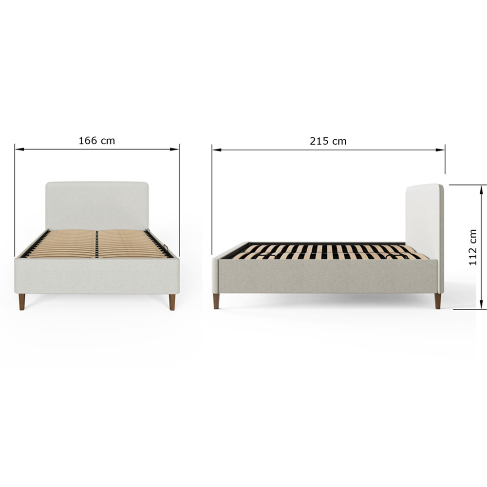 GFW Addison King Size Grey Ottoman Bed Frame Image 9